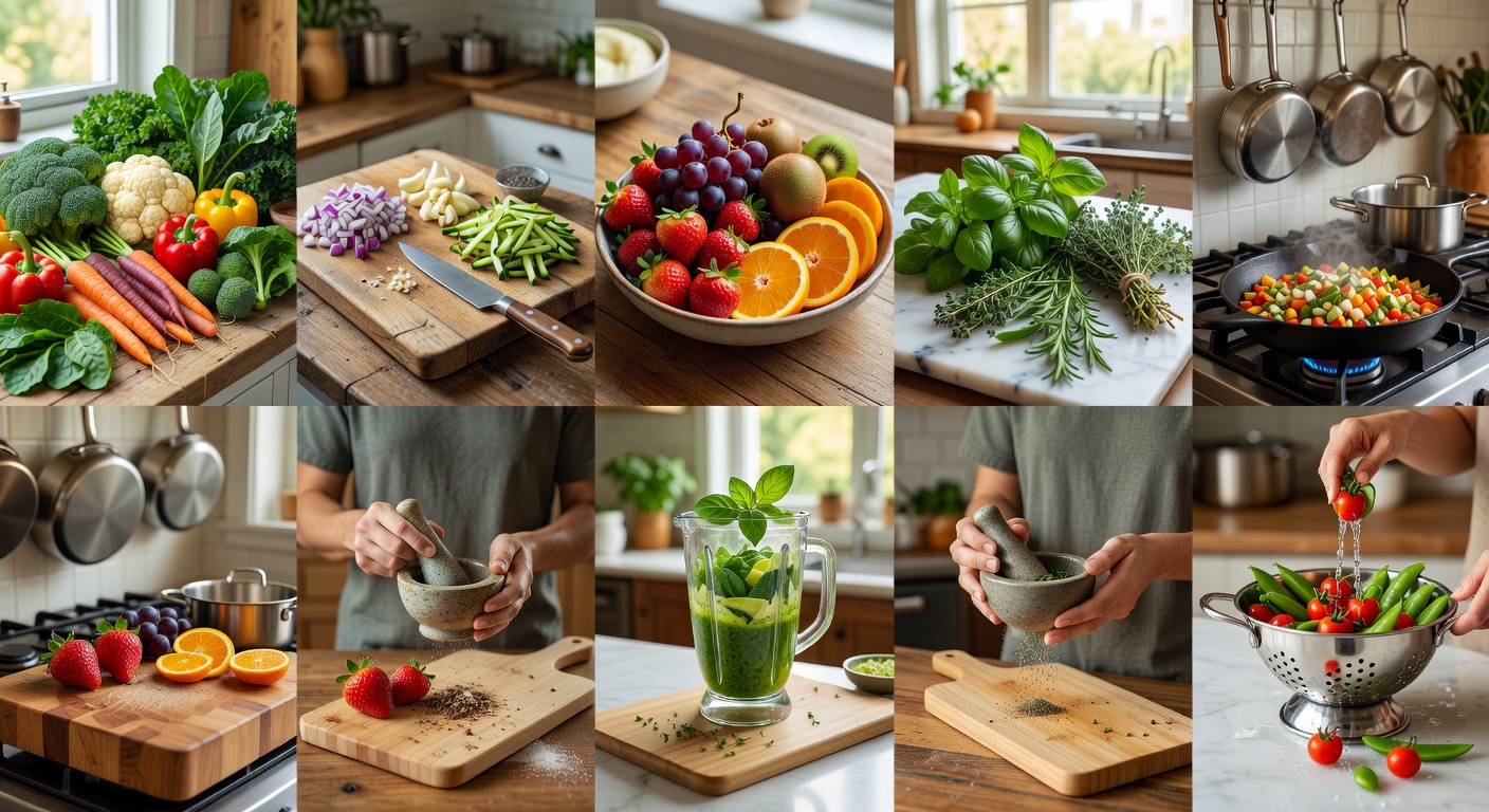 Fresh salad ingredients